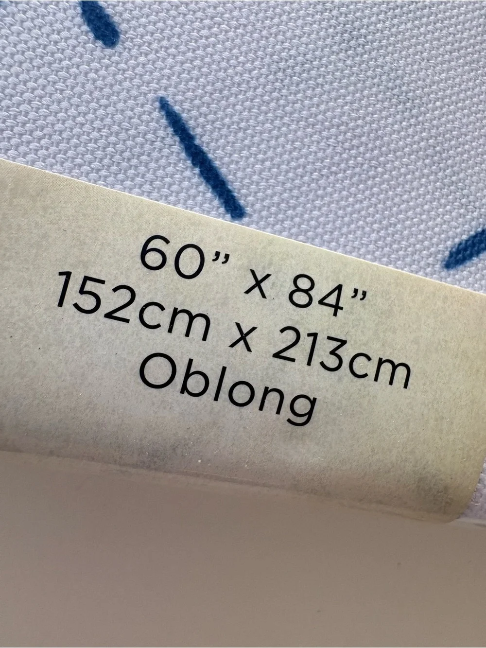 NWT Tuscany Citrus 60”x 80 Oblong Tablecloth-Blue & White Tile/Lemon Print